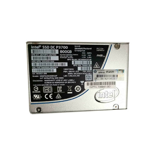 HP 800GB SAS 2.5 SFF Solid State Drive for ProLiant Servers - SSDPE2MD800G4P