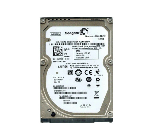 ST9160418ASG - Seagate 160GB 7200RPM SATA 2.5" HDD