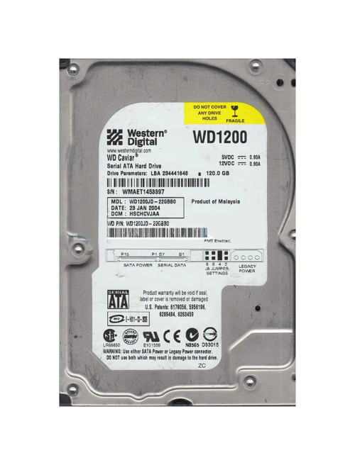 WD1200JD-22GBB0 - Western Digital 120GB 7200RPM SATA 8MB 3.5" HDD