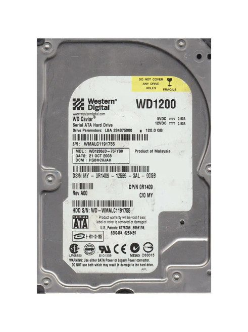 WD1200JD-75FYB0 - Western Digital 120GB 7200RPM SATA 8MB 3.5" HDD