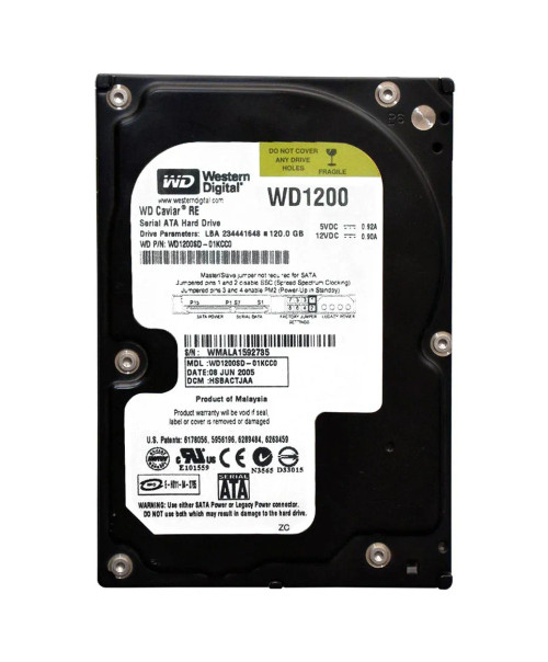 WD1200SD-01KCC0 - Western Digital 120GB 7200RPM SATA 8MB 3.5" HDD