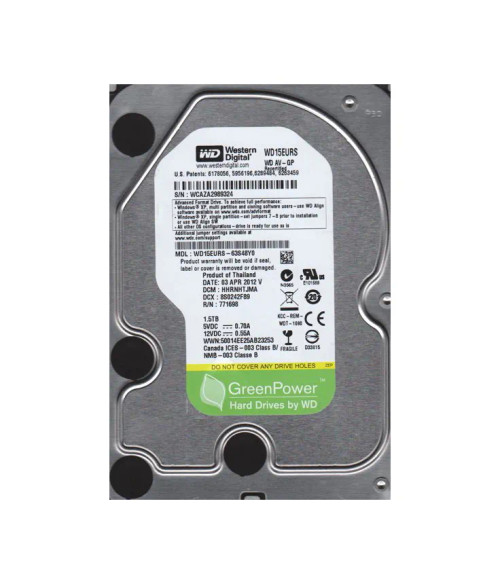 WD15EURS - Western Digital 1.5TB SATA 3Gb/s 5400RPM 3.5" HDD
