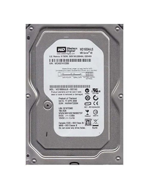 WD1600AAJS-00D1A0 - Western Digital 160GB 7200RPM SATA 3Gb/s 3.5" HDD