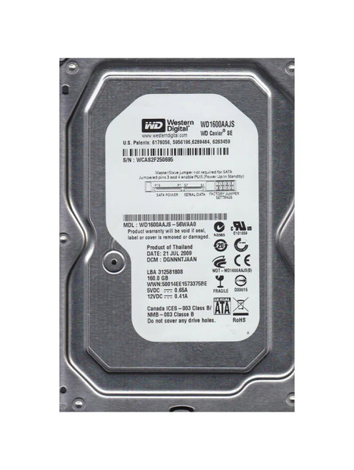 WD1600AAJS-56WAA0 - Western Digital 160GB 7200RPM SATA 3Gb/s 3.5" HDD