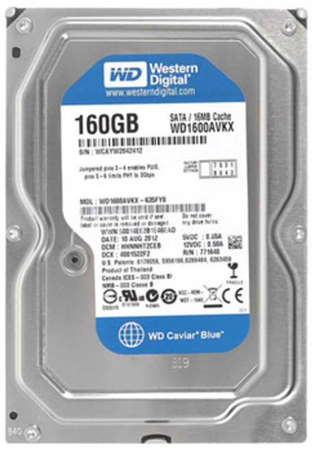 WD1600AVKX-635FY0 - Western Digital AV 160GB 7200RPM SATA 6Gb/s 16MB Cache 3.5-Inch Hard Drive