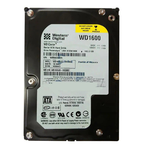WD1600JD-00GBB0 - Western Digital 160GB 7200RPM SATA 3.5-Inch HDD