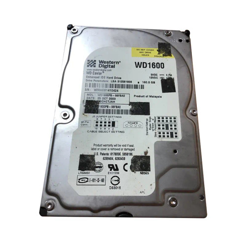 WD1600PB-98FBA0 - Western Digital 160GB 7200RPM ATA-100 8MB 3.5" HDD