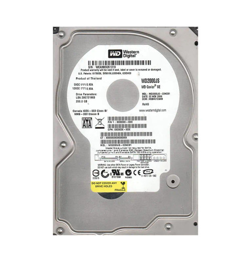 WD2000JS-22NCB1 - Western Digital 200GB 7200RPM SATA 3Gb/s 3.5" HDD