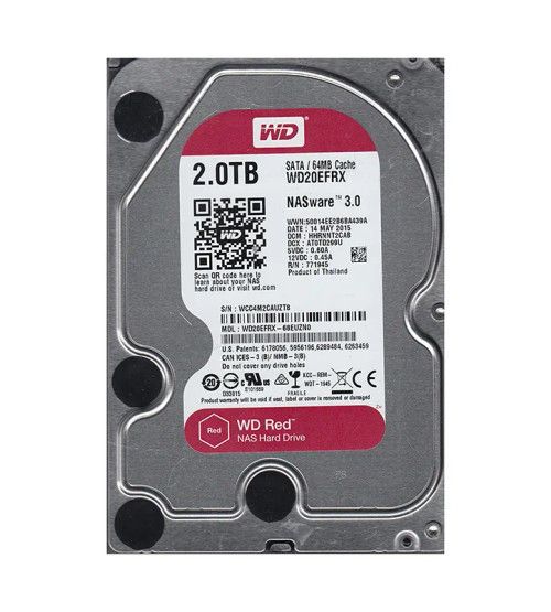 WD20EFRX-68EUZN0 - Western Digital 2TB 5400RPM SATA 6Gb/s 64MB 3.5" NAS HDD