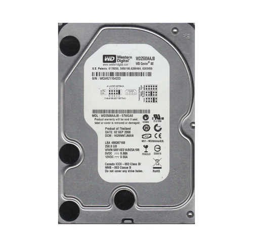 WD2500AAJB-57WGA0 - Western Digital 250GB 7200RPM PATA 8MB 3.5" HDD