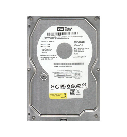 WD2500AAJS-00VTA0 - Western Digital 250GB 7200RPM SATA 3Gb/s 3.5" HDD