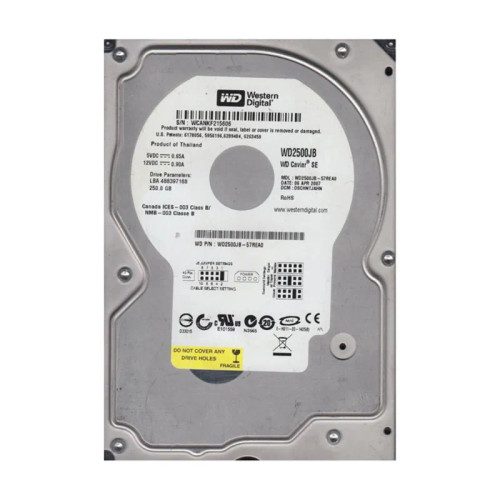 WD2500JB-57REA0 - Western Digital 250GB 7200RPM EIDE 8MB 3.5" HDD