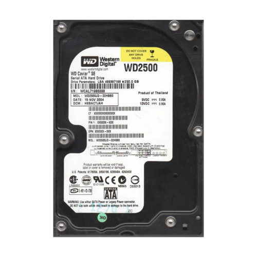 WD2500JD-22HBB0 - Western Digital 250GB 7200RPM SATA 8MB 3.5" HDD