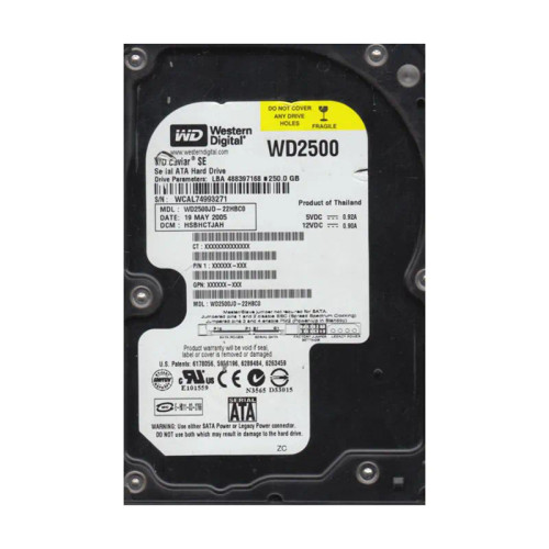 WD2500JD-22HBC0 - Western Digital 250GB 7200RPM SATA 8MB 3.5" HDD