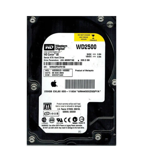 WD2500JD-40GBB2 - Western Digital 250GB 7200RPM SATA 3.5" 8MB HDD
