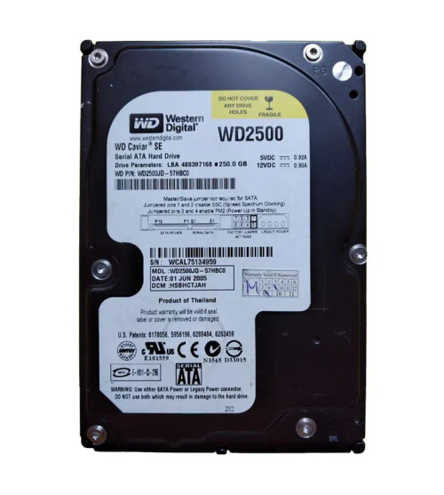 WD2500JD-57HBC0 - Western Digital 250GB 7200RPM SATA 8MB 3.5" HDD