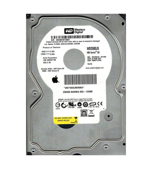 WD2500JS-40TGB0 - Western Digital 250GB 7200RPM SATA 3.5" 8MB HDD