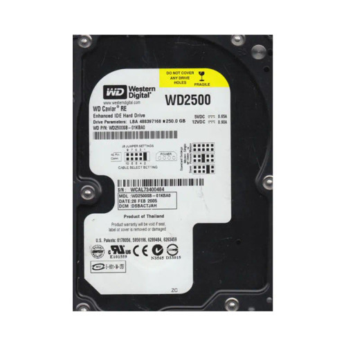 WD2500SB-01KBA0 - Western Digital 250GB 7200RPM ATA-100 8MB 3.5" HDD