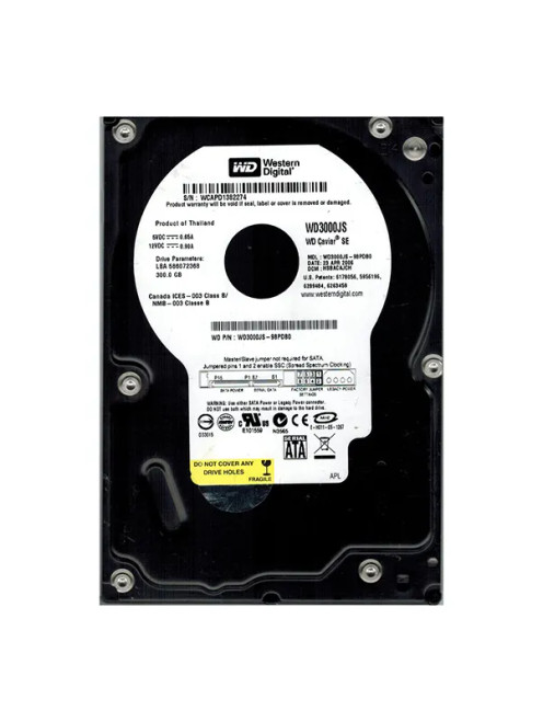 WD3000JS-98PDB0 - Western Digital 300GB 7200RPM SATA 3Gb/s 3.5" HDD