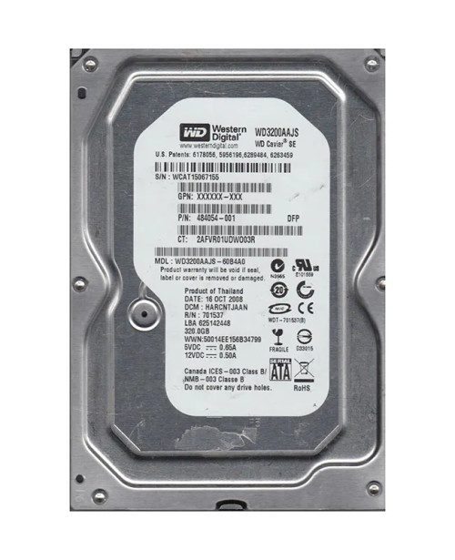 WD3200AAJS-60B4A0 - Western Digital 320GB 7200RPM SATA 3Gb/s 3.5" HDD