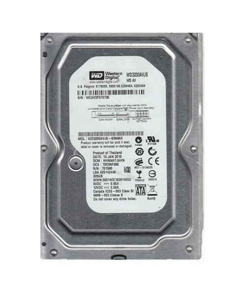 WD3200AVJS-63N9A0 - Western Digital 320GB 7200RPM SATA 3.5" HDD