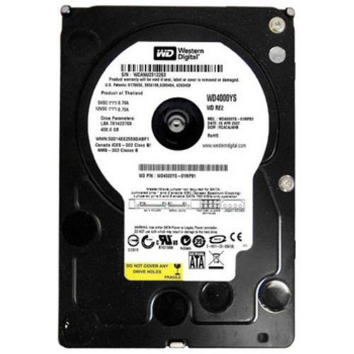 WD4000YS-01MPB1 - Western Digital RE2 400GB 7200RPM SATA 3Gb/s 16MB Cache RoHS 3.5-Inch Hard Drive