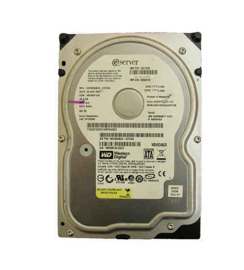 WD WD400ABJS-23TEA0 Caviar 40GB 5400RPM EIDE 3.5-Inch Hard Drive