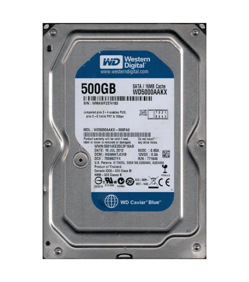WD5000AAKX-009FA0 - Western Digital 500GB SATA 6Gb/s 7200RPM 3.5" HDD