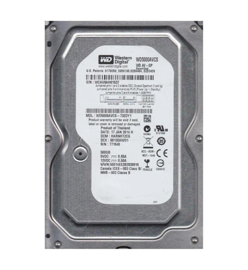 WD5000AVCS-732DY1 - Western Digital 500GB 5400RPM SATA 3.5" HDD