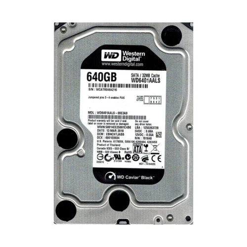 WD6401AALS-00E3A0 - Western Digital 640GB 7200RPM SATA 3Gb/s 32MB 3.5" HDD