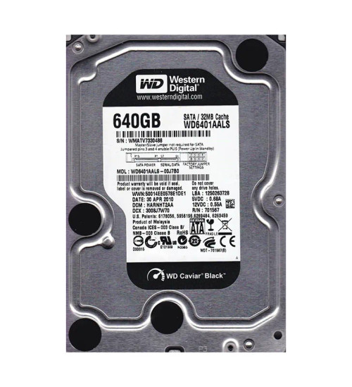 WD6401AALS-00J7B0 - Western Digital 640GB 7200RPM SATA 3Gb/s 32MB 3.5" HDD