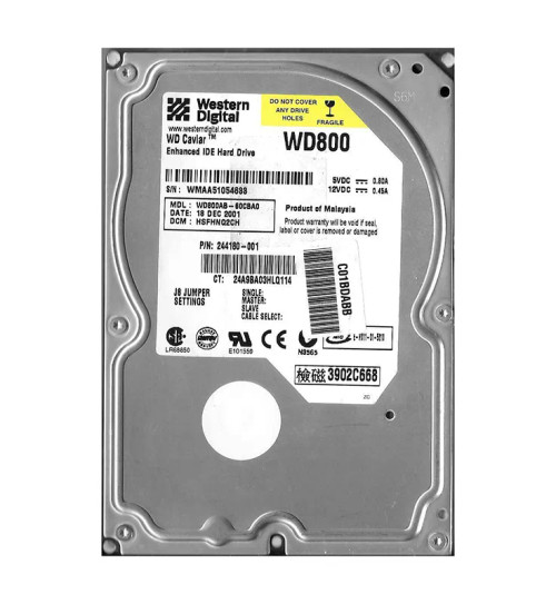 WD800AB-60CBA0 - Western Digital 80GB 5400RPM EIDE 3.5" HDD