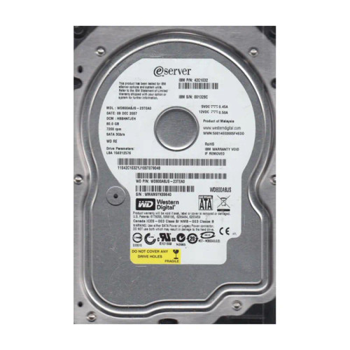WD WD800ABJS-23TEA0 Caviar 80GB EIDE 3.5-Inch Hard Drive