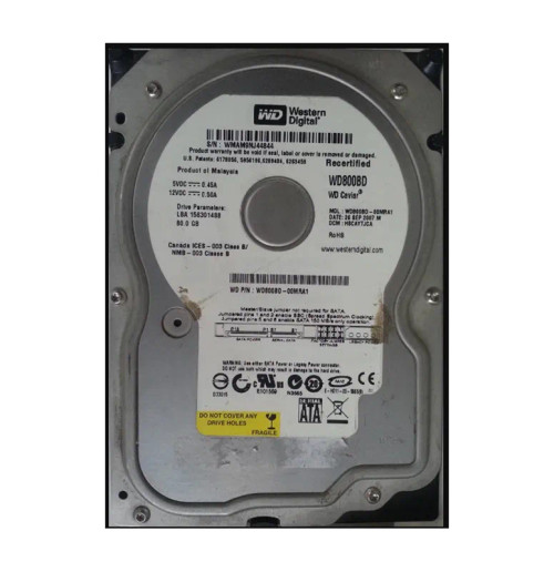 WD800BD-00MRA1 - Western Digital 80GB 7200RPM SATA 2MB 3.5" HDD