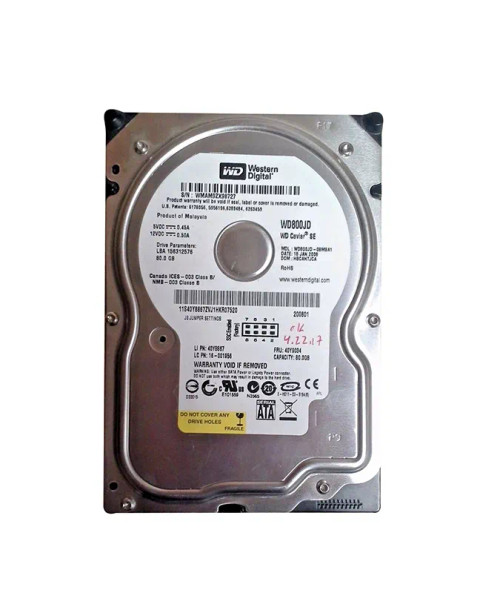 WD800JD-08M8A1 - Western Digital 80GB 7200RPM SATA 8MB 3.5" HDD