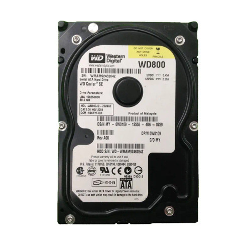 WD800JD-75JNA0 - Western Digital 80GB 7200RPM SATA 8MB 3.5" HDD