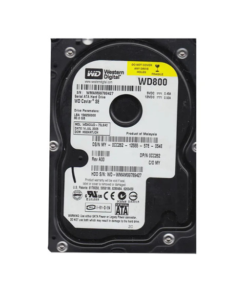 WD800JD-75LSA0 - Western Digital 80GB 7200RPM SATA 8MB 3.5" HDD