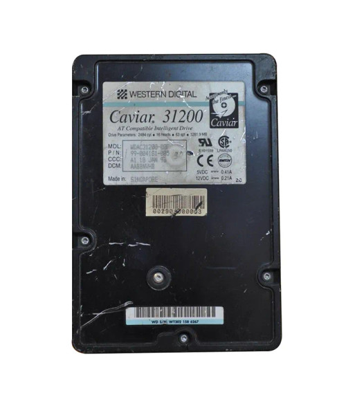 WDAC31200 - Western Digital 1.2GB 4500RPM EIDE 3.5" HDD