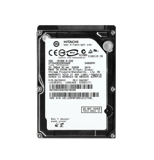 0A70453 - Hitachi 320GB 5400RPM SATA 8MB 2.5" HDD