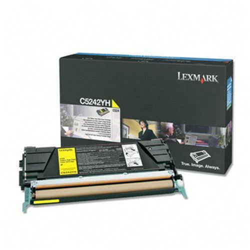 C5242YH - Lexmark Yellow High Yield Toner Cartridge for C524