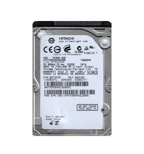 0A73333 - Hitachi 320GB 7200RPM SATA 3Gb/s 2.5" HDD