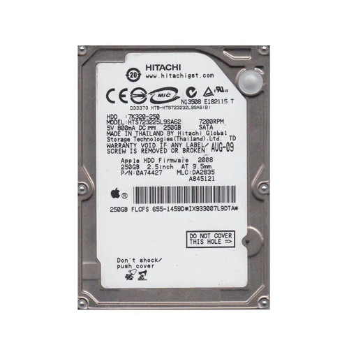 Hitachi 250GB 7200RPM SATA 2.5 Hard Drive for ProLiant DL360p Gen8 Servers