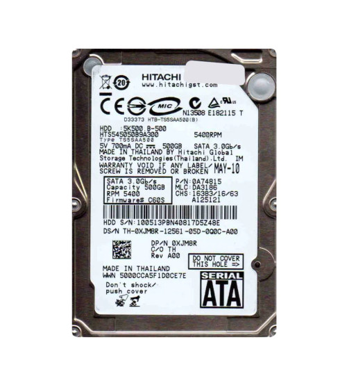 0A74815 - Hitachi 500GB 5400RPM SATA 8MB 2.5" HDD