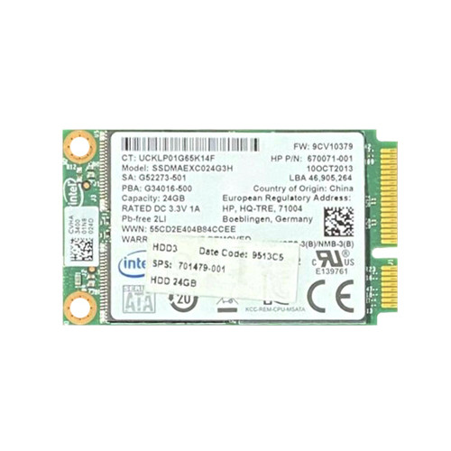 701479-001 - HP 24GB SATA 6Gb/s mSATA SSD