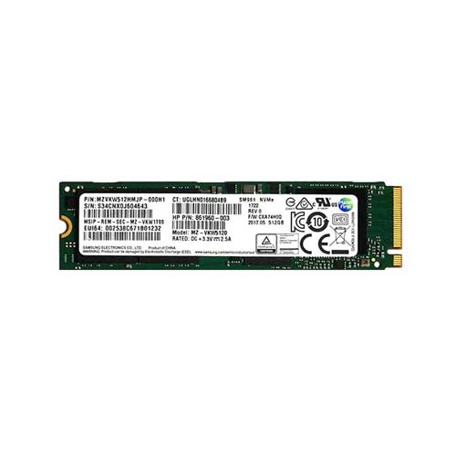 861960-003 - HP 512GB NVMe PCIe 3.0 x4 M.2 2280 SSD