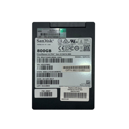 882116-001 - HP 800GB SATA 6Gb/s 2.5" Mixed Use SSD