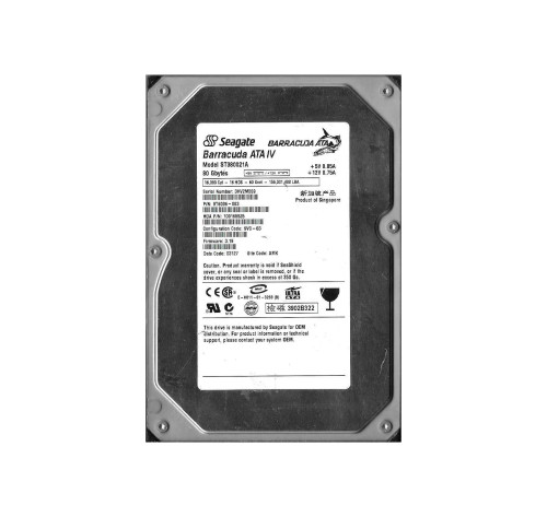 9T6006-003 - Seagate 80GB 7200RPM IDE ATA/100 2MB 3.5" HDD