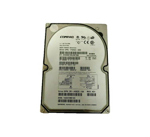 BB00923468 - HP 9.1GB 7200RPM Ultra2 SCSI 3.5" HDD