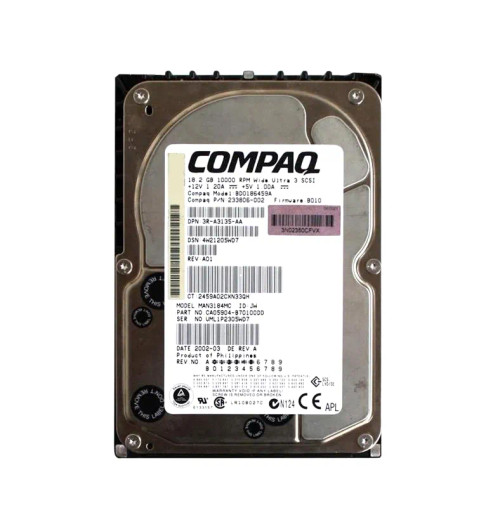 BD0186459A2 - HP 18GB 10000RPM Ultra 160 SCSI 3.5" HDD