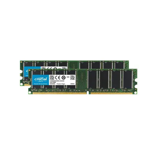 Crucial 1GB Kit DDR-333 PC2700 Memory Upgrade for P4R8L - 184-Pin DIMM, Non-ECC Unbuffered, CL2.5 - CT3329516